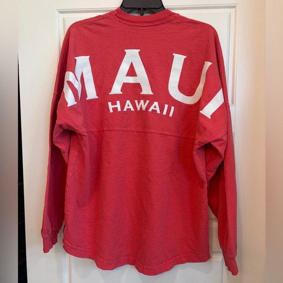 Spirit Tops - Spirit Coral Crewneck Tee with Tag Detail